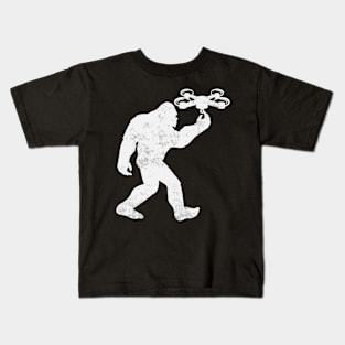 Funny Bigfoot Drone Pilot Sasquatch Kids T-Shirt